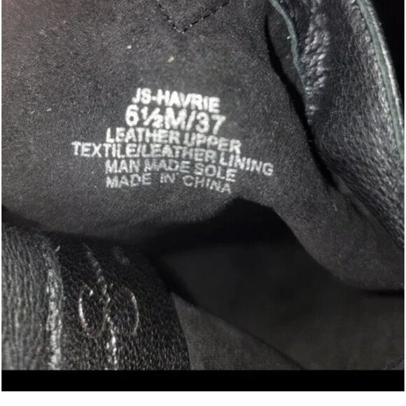 🎉SOLD  Black Knee High Wedge Boot Size 6.5M - Picture 6 of 7